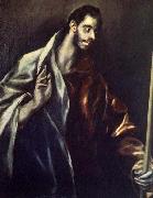 GRECO, El Apostle St Thomas Spain oil painting artist